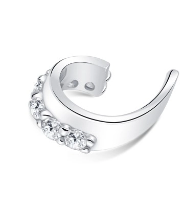 Circle CZ Setting Silver Ear Cuff EC-1392